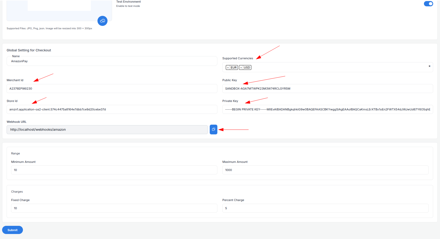 Amazon Pay API Keys Amazon Pay API Keys