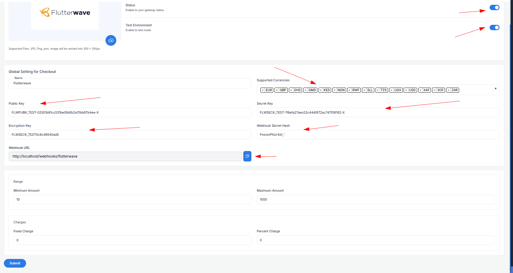 Flutterwave API Keys Flutterwave API Keys