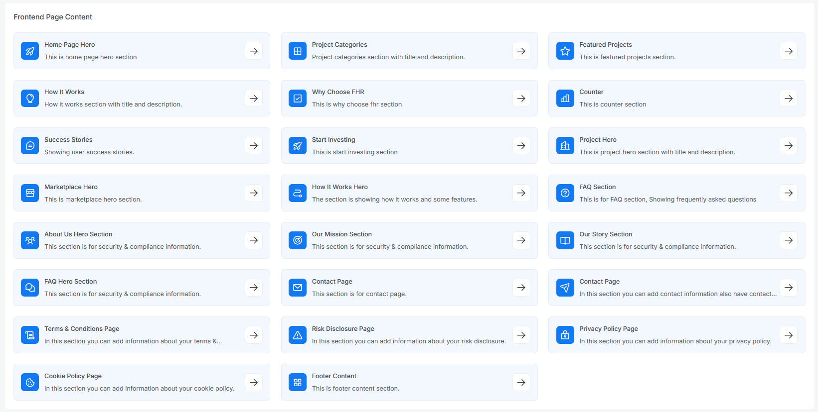 Frontend Content Frontend Content