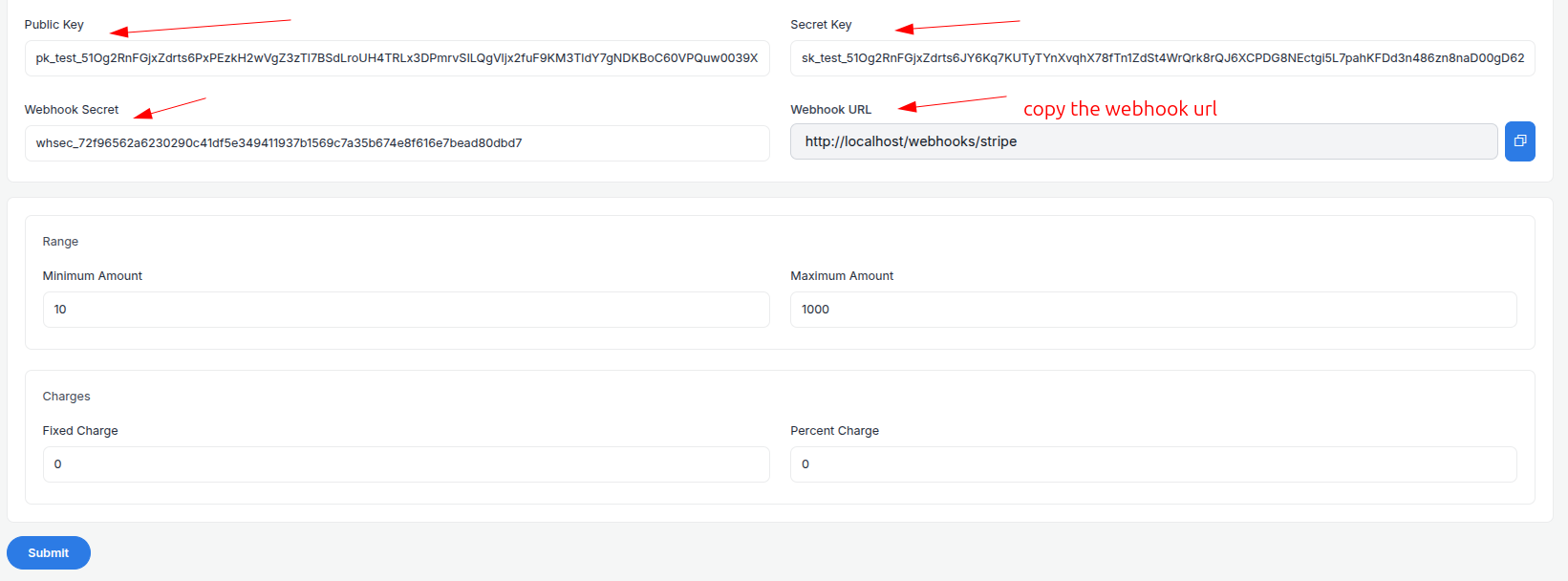 Stripe API Keys Stripe API Keys