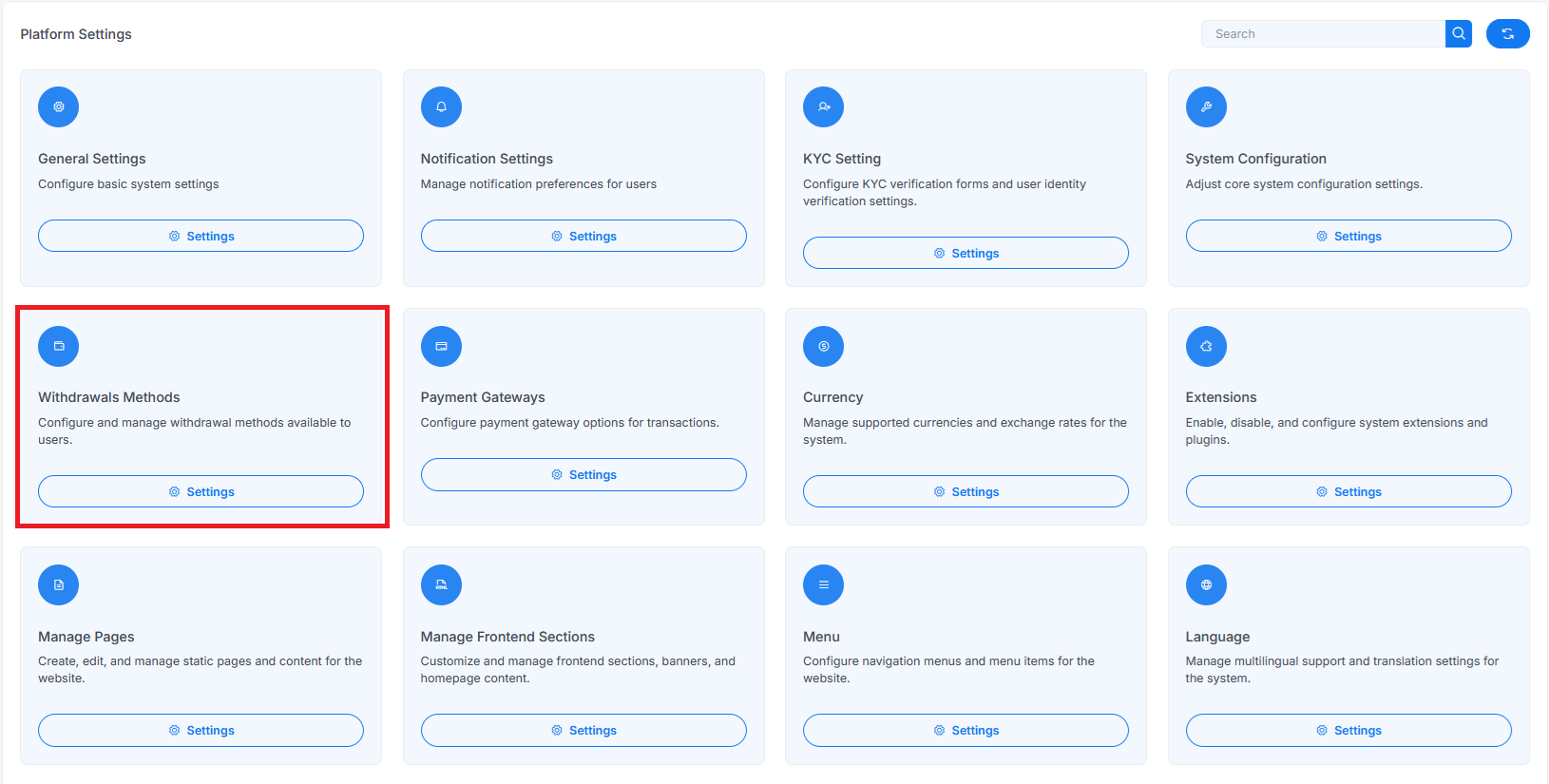 withdraw method withdraw method
